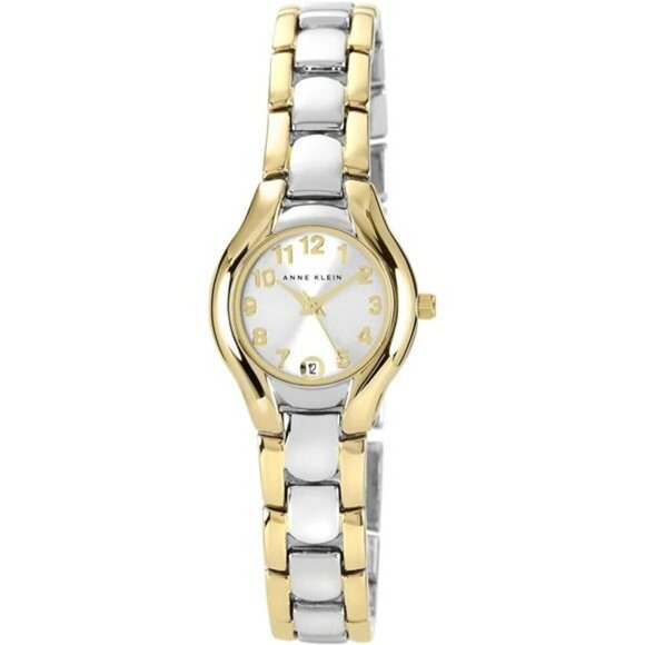 Two Tone Bracelet Watch Date Display Gold Silver Quartz Petite Analog Womens - Picture 7 of 7